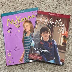 American Girl McKenna and Molly Books - Purple and Red Covers